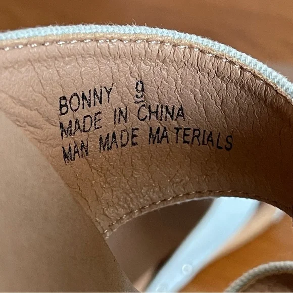 Corkys Bonnie Studded Wedge Sandal Light Blue Denim Size 9 - Picture 9 of 15